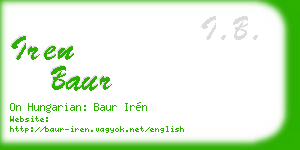 iren baur business card