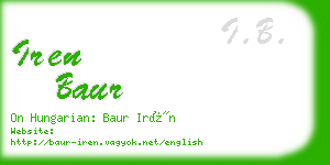 iren baur business card